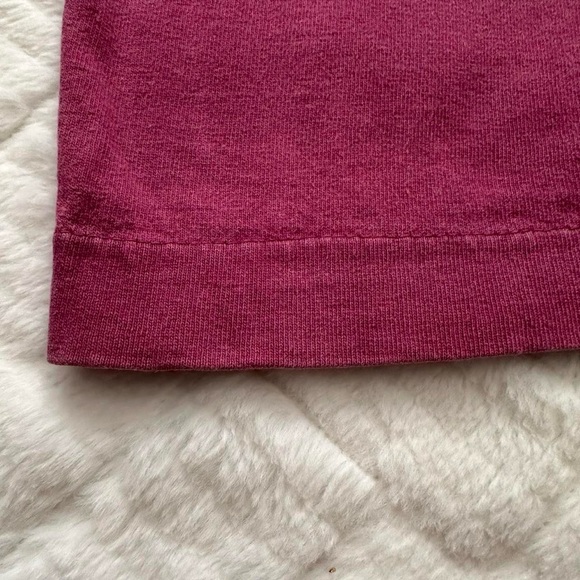 Vintage 1990s Men's Crew Neck T-Shirt in Burgundy XL - Picture 4 of 7